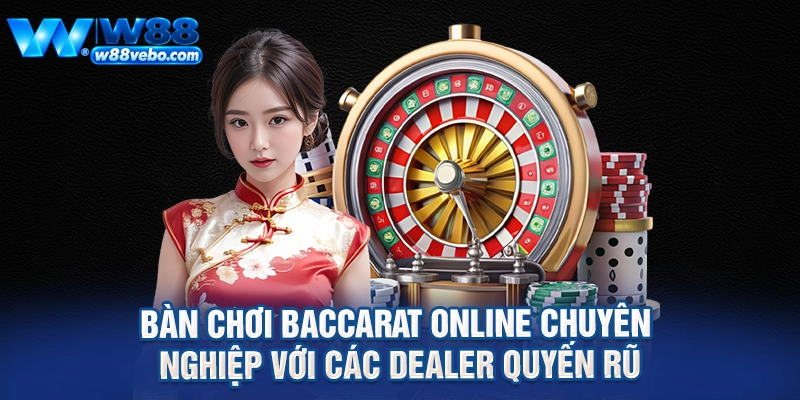 Bàn chơi baccarat online chuyên nghiệp với các dealer quyến rũ