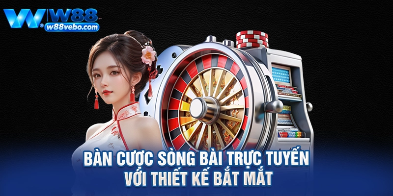 Bàn cược sòng bài trực tuyến với thiết kế bắt mắt