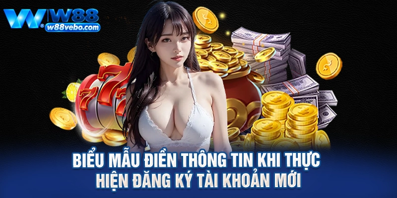 Biểu mẫu điền thông tin khi thực hiện đăng ký tài khoản mới