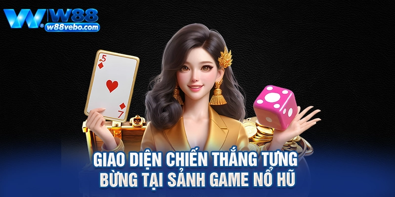 Giao diện chiến thắng tưng bừng tại sảnh game nổ hũ
