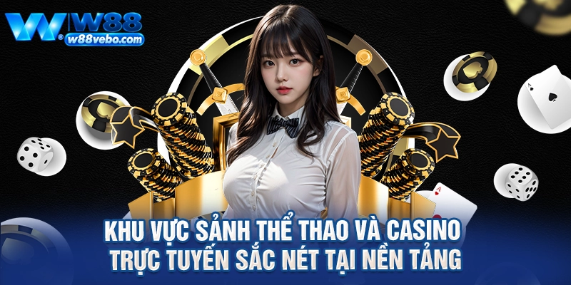 Sức Hút Từ Chương Trình Hoàn Tiền W88 Và Cẩm Nang Cá Cược Toàn Diện 3 Khu vực sảnh thể thao và casino trực tuyến sắc nét tại nền tảng