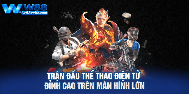 Trận đấu thể thao điện tử đỉnh cao trên màn hình lớn